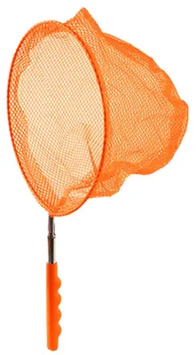 Produktbild von Teichkescher Laubkescher Ø20cm Teleskopkescher Kescher Teich 85cm Fischkescher, Farbe:orange