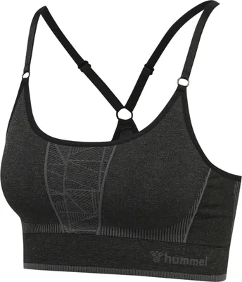 Produktbild von hummel hmlMT ENERGY SEAMLESS SPORTS TOP - BLACK/ASPHALT MELANGE - XS
