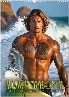 Produktbild von Surferboys - coole Jungs unter heißer Sonne (Wandkalender 2025 DIN A3 hoch), CALVENDO Monatskalender