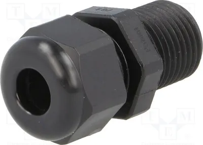 Obrázek produktu pro 5x Kabelová průchodka IP68 PG9 s prodlouženým závitem, černá, 1.209.0901.60 n