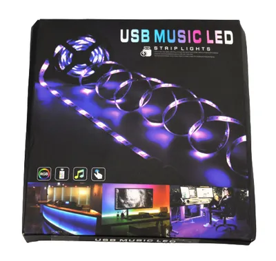 Obrázok produktu pre LED pásik 5 m USB LED pásik, RGB LED TV podsvietenie LED pásky