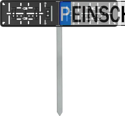 Produktbild von Einschlagpfosten aus Edelstahl mit Halterung zum Einschieben Erdspieß Pfosten Befestigung Parkplatzschild Befestigung