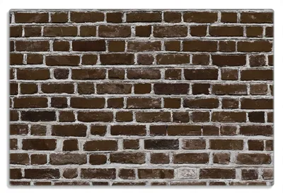 Produktbild von Wallario Frühstücksbrettchen aus Glas 20 x 30 cm mit rutschfesten Füßen, Motiv Ziegelsteinwand in braun - Backsteine