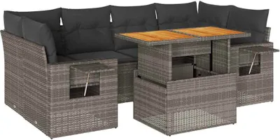 Zdjęcie produktu dla VidaXL 3327119, Ciemny Szary, Drewno akacjowe, Żywica, Stal, 550 mm, 730 mm