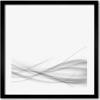 Produktbild von Bild - 50 cm x 50 cm - MDF - Rahmen, Wandkunst - Wellen Abstraktion