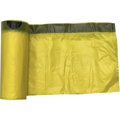 Image de Sacs poubelle RyanPack en PEHD avec cordon de serrage – Résistants à la déchirure et solides – 40 x 50 cm – 8 µ – Jaune – 3 000 pièces (carton)