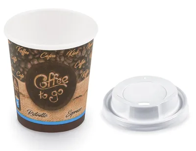Produktbild von 100x Coffee To Go Becher Espresso Ristretto mit Trinkdeckel 80 ml 110 ml