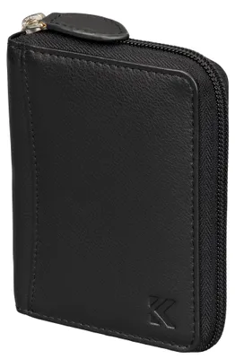 Produktbild von Leder Geldbörse Herren Portemonnaie RFID Hochformat Geldbeutel Echtleder (9908) Schwarz