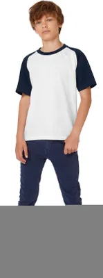 Produktbild von B&C Kinder Baseball-T-Shirt