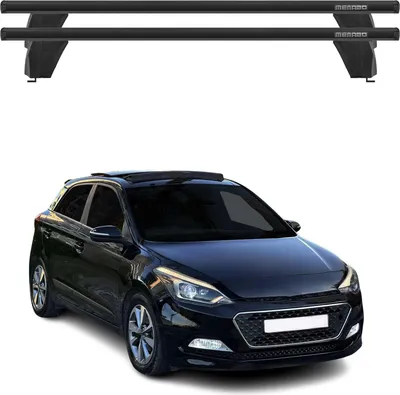 Produktbild von Menabo Dachträger Grundtäger für Hyundai i20 2014-2020 75kg Alu Schwarz 2 tlg