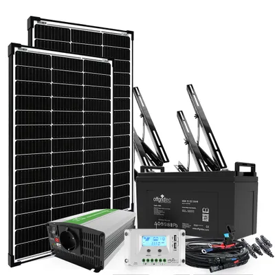 Produktbild von Offgridtec 200W Garten-Solaranlage 12V AGM Akku 500W Wechselrichter