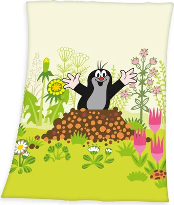 Produktbild von Der kleine Maulwurf Soft Peach Decke / Babydecke, 75x100 cm