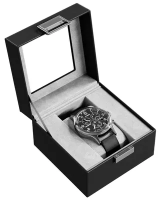 Produktbild von Uhrenbox mit 1 Fach und Glasdeckel Schwarz