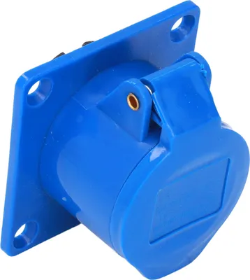 Produktbild von 3-polige verdeckte Industrie-Steckdose PC Messing blau CEE-Steckdose für elektrische Energie IP44 220?250V