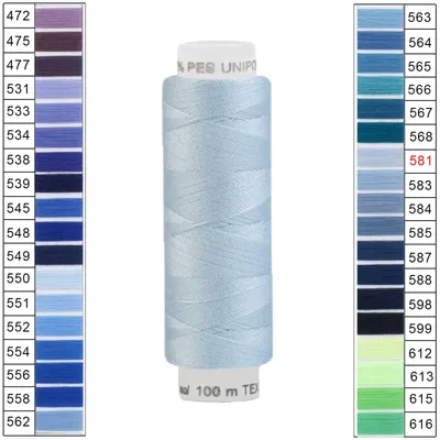 100m / 1 Spule Unipoly 120 TEX14x2 Polyester eisblau
