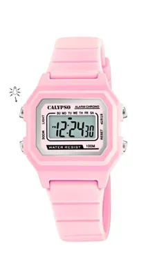 Produktbild von Calypso Digital Crush Kinderuhr Silikonband rosa Datum Timer K5802/3