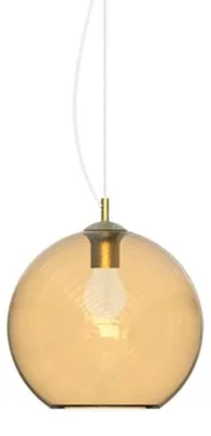 Produktbild von Ideal Lux 339054 NEMO SP1 D30 Pendelleuchte D300mm 1xE27 bernsteinfarben