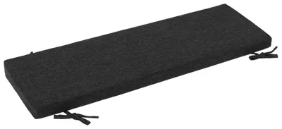 Image de Coussin de sol pour banc, 150x50x5 cm, couleur noire