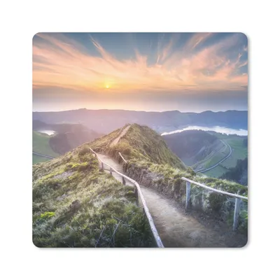 Produktbild von MuchoWow® Mauspad Mousepad Berge - Sonne - Natur 30x30 cm - Mousepads - Maus Mat - Pad - Mausunterlage - Gaming