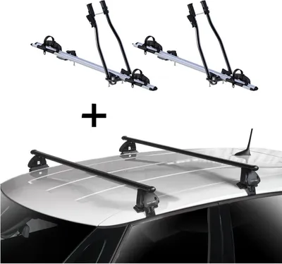 Produktbild von 2x Fahrradträger SAGITTAR + Dachträger VDP EVO Stahl kompatibel mit für Fiat Seicento 3 Türer 1998-2010