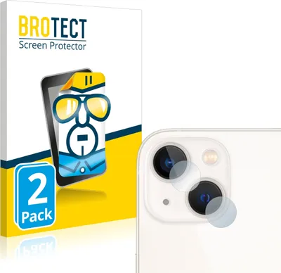 A product package for screen protectors and a close-up of camera lens protectors on a phone.