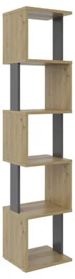 Produktbild von XORA Standregal ARTLINE, Melamin, Eiche Artisan Anthrazit, 35 cm breit, 161 cm hoch