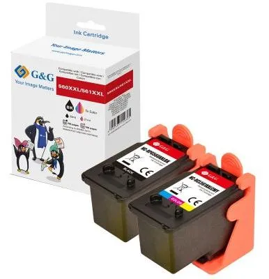 Image de G&G 20635 G&G XXL-Druckrpatrone kompatibel mit Canon PG560XL/CL561XL