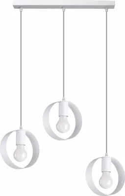 Obrázok produktu pre Závesné svietidlo TITRAN 3 biele 3xE27 15W oceľ 110x5x56cm Sollux Lighting