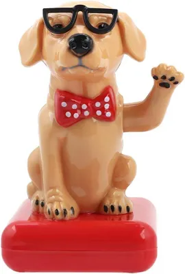 Productafbeelding van Schattige hond zwaaiende arm heen en weer - Zonne-energie thuiskantoor decor auto-accessoires