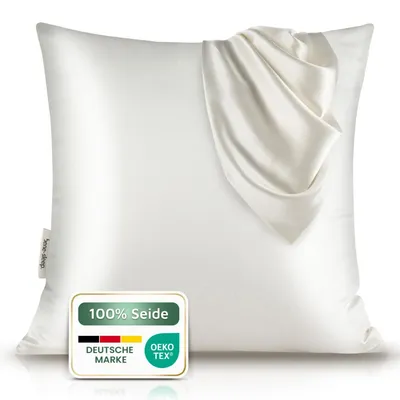 Zdjęcie produktu dla Poszewka na poduszkę z jedwabiu, 40 x 40 cm, hipoalergiczna i trwała