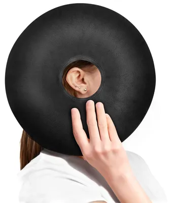 Produktbild von Piercing-Kissen, bequemes Donut-Kissen mit Aussparung, schwarz