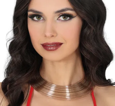 Immagine prodotto di Principessa Carnevale Gioielli Collana Eleganza D'Oro Per Carnevale Fiaba Accessori Reali Collana Festa Glamour, Colore: Oro
