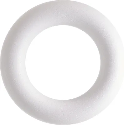 Produktbild von Styroporring Ø ca. 25 cm zum Gestalten mit Servietten-, Mosaik- und Paillettentechnik sowie zum Filzen und Bemalen