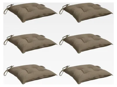 Produktbild von Palettenkissen 6 Stück Taupe 50x50x7 cm Oxford-Gewebe für Terrasse, Garten, Balkon