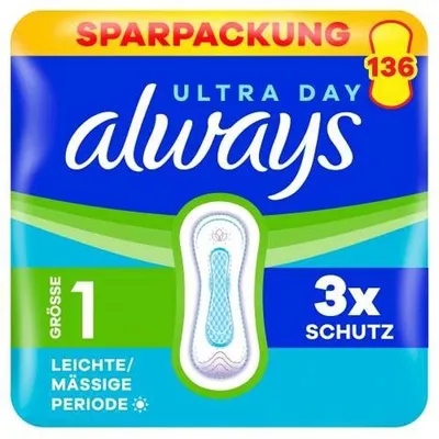 Obrázok produktu pre Balenie 4 ks Always dámskych vložiek Ultimate Night (veľkosť 6) s krídlami, 28 kusov