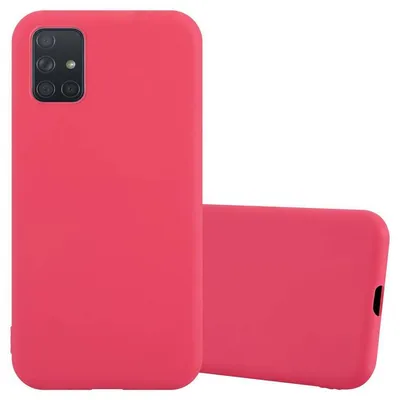 Obrázek produktu pro Cadorabo Case for Samsung Galaxy A51 4G / M40s Protective Cover in Red Pouzdro na mobilní telefon TPU Silicone Etui Case Cover