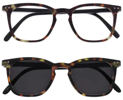 Produktbild von Lesebrille Herren OPULIZE Bex RS64-2 +1,00 Doppelpack Mattbraun Schildpatt