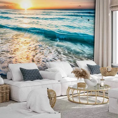 Produktbild von Vlies Fototapete - Walk Along the Seashore 200x140 cm Landschaften c-B-0552-a-a