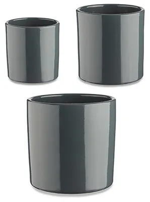 Pannenset 3-teilig Ø 14/17/22 cm aus Ton anthrazit