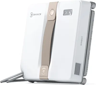 Produktbild von ECOVACS WINBOT MINI Fensterputzroboter Weiß, Doppel-Düsen mit Ultraschall-Zerstäubung, 9-Stufen-Schutzsystem, intelligente Pfadplanung