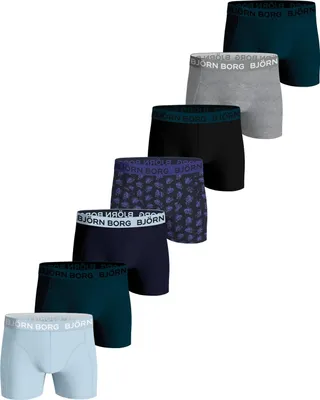 Produktbild von Björn Borg - Herren - Boxershorts Aus Baumwoll-Stretch, 7er-Pack - Blau/Bunt/Grau/Grün/Lila/Schwarz - Gr. M
