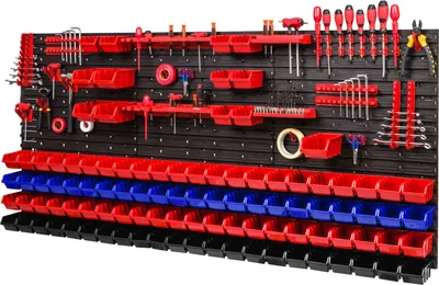 Obrázok produktu pre Stohovacie boxy Nástenná polica Box Otvorené úložné boxy Systém hromadného skladovania 101 boxov