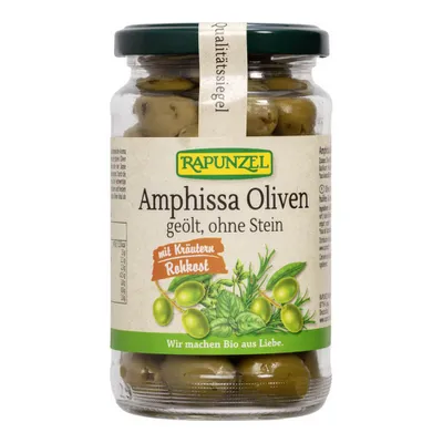 Image de Olives Amphissa aux herbes dénoyautées 170g