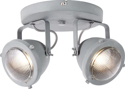 Produktbild von BRILLIANT Spotrondell, 2-flammig Carmen grau IP20 GU10 5 Watt LED-Leuchtmittel inklusive und wechselbar