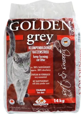 Produktbild von Golden Grey Katzenstreu Bentonit Babyduft 14 kg