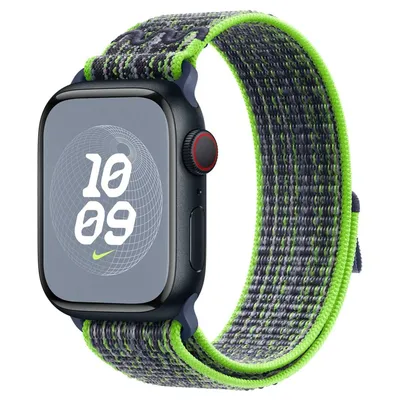 Immagine prodotto di Apple MTL03ZM/A Cinturino Nike Sport Loop per Apple Watch 41 mm Multicolore Nylon Bright Green Blu