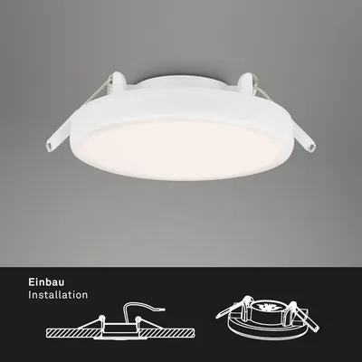 Image de Plafonnier encastré Briloner sans cadre LED blanc 6 watts