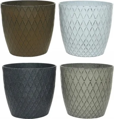 Produktbild von Runder Kunststofftopf 32 cm Mix