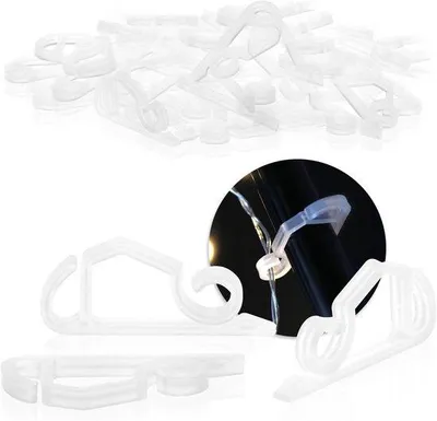 Produktbild von Plastische Dachrinnehalter für Weihnachtslichter - 100 x Halter aus Kunststoff für Außenlichter