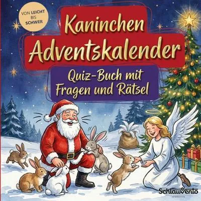 Produktbild von Kaninchen-Adventskalender: Quiz-Buch mit Fragen und Rätsel